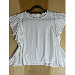 Seed Heritage‎ Top Womens Small Flowy Ruffled Sleeves Boho